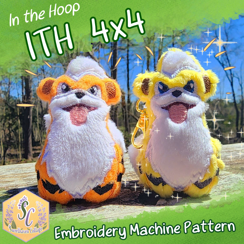 Growlithe ITH Pattern for Embroidery Machines Patterns Sweethaven Cottage