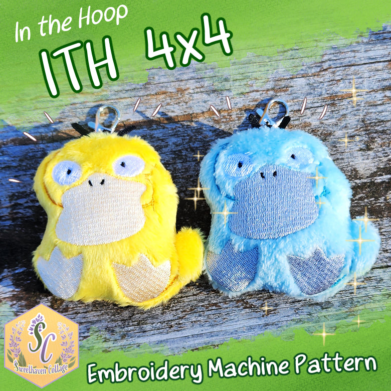 Psyduck ITH Pattern for Embroidery Machines Patterns Sweethaven Cottage