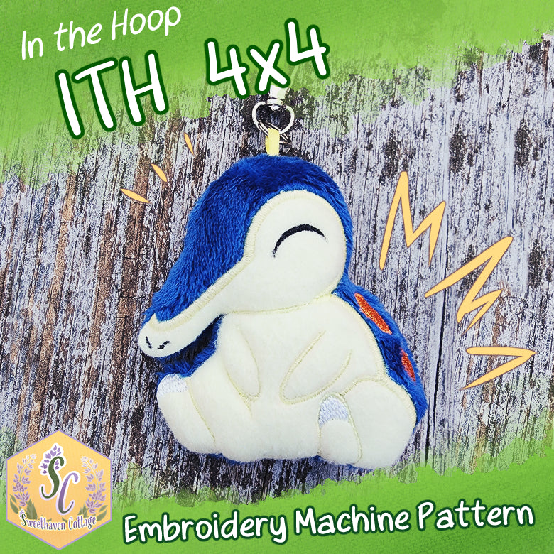 Cyndaquil ITH Pattern for Embroidery Machines Patterns Sweethaven Cottage