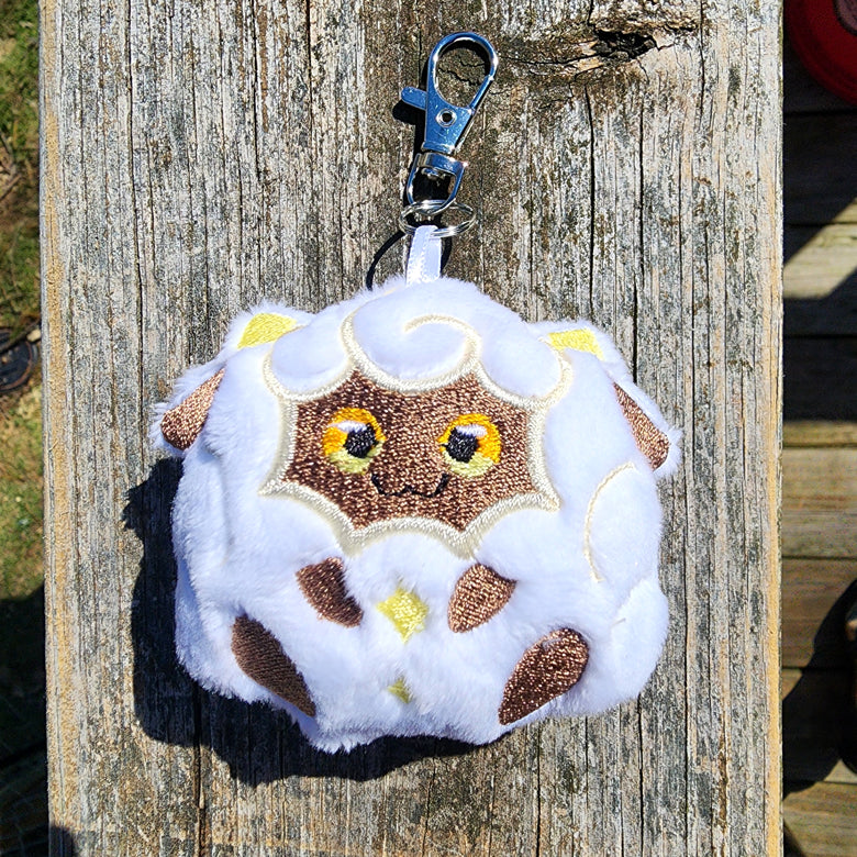 Lamball PalWorld Plushie Keychain Plush keychain Sweethaven Cottage