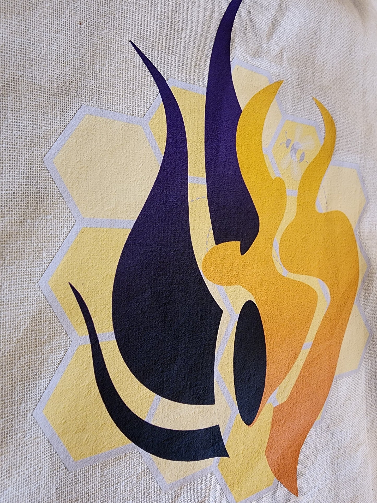 Custom BUMBLEBY Emblem Canvas Tote Bag Beige and Black variants Reusable 100% cotton handmade grocery shopping canvas bag BMBLB Bumblebee Sweethaven Cottage