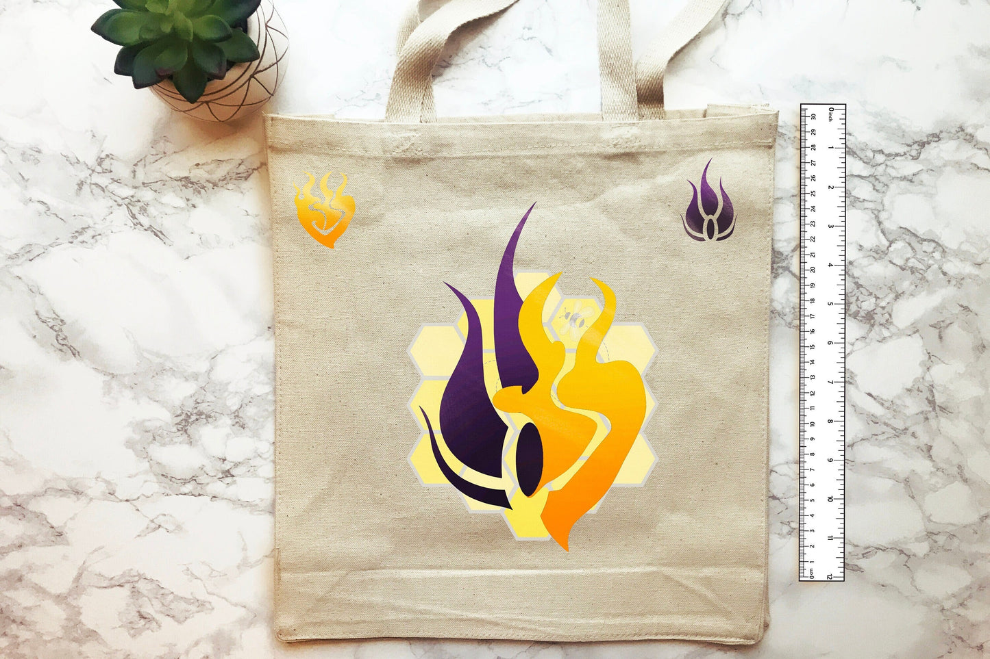 Custom BUMBLEBY Emblem Canvas Tote Bag Beige and Black variants Reusable 100% cotton handmade grocery shopping canvas bag BMBLB Bumblebee Sweethaven Cottage