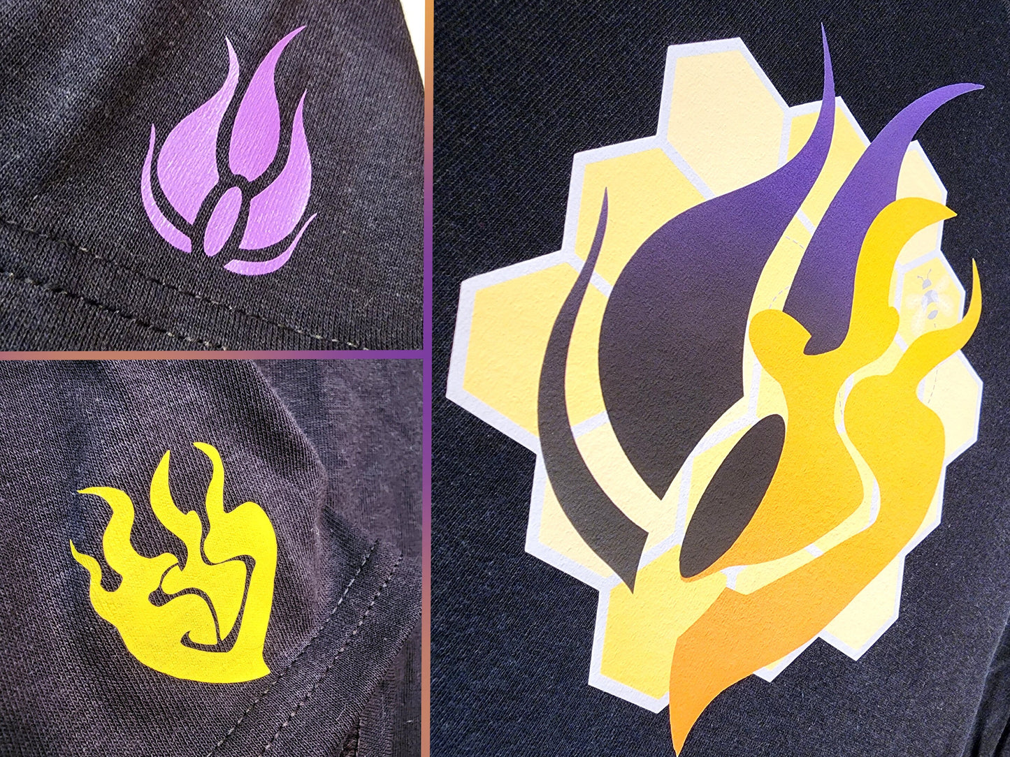 Custom BUMBLEBY Emblem unisex T-shirt 100% cotton Yang and Blake symbols on sleeve BMBLB Bumblebee black novelty shirt for RWBY fans Sweethaven Cottage