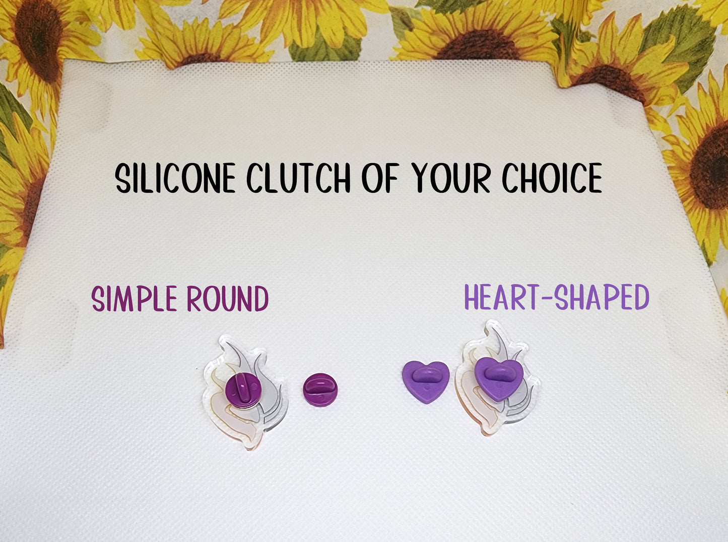 Bumbleby Emblem Clear Acrylic Pin BMBLB Bumblebee Symbol clear badge Sweethaven Cottage Heart shape clutch