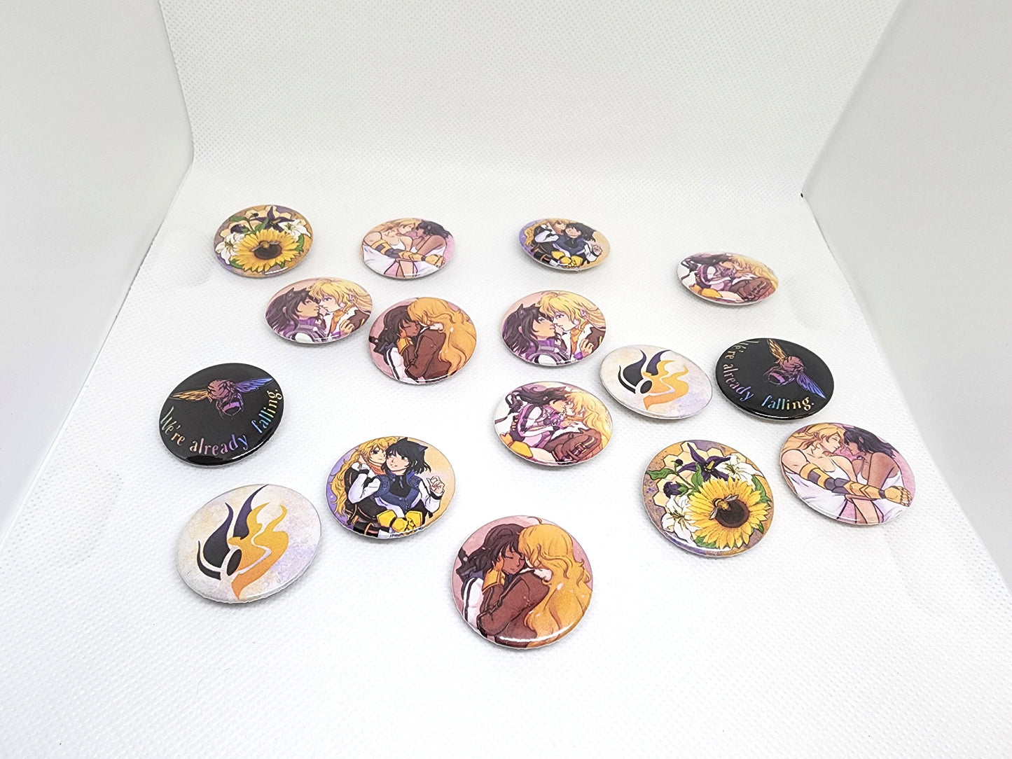 Bumbleby PIN Buttons SET 1.25" 32mm pinback button badge pack Blake and Yang BMBLB Sapphic pins collection Sweethaven Cottage