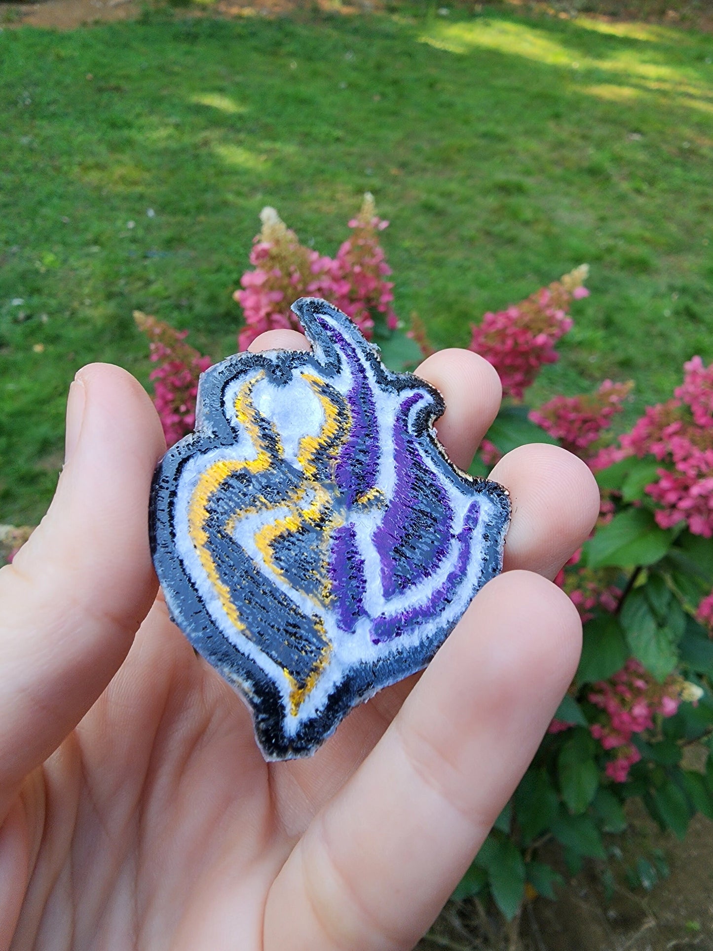 BUMBLEBY Embroidered Emblem Iron-on Patch BMBLB Yang and Blake symbol fabric embroidery patch Free shipping Sweethaven Cottage