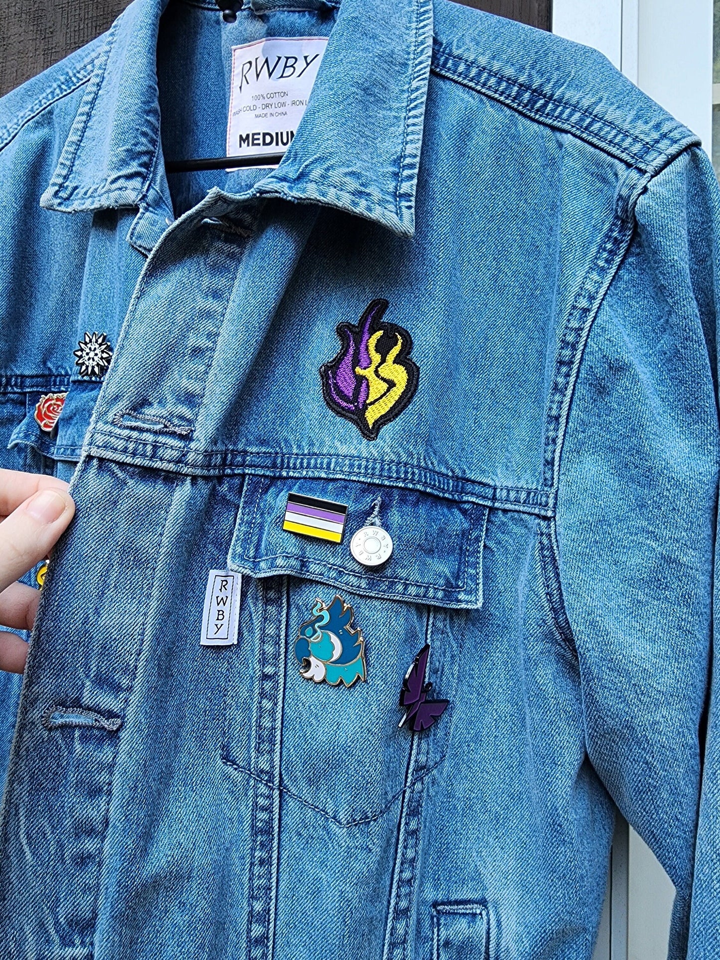 BUMBLEBY Embroidered Emblem Iron-on Patch BMBLB Yang and Blake symbol fabric embroidery patch Free shipping Sweethaven Cottage