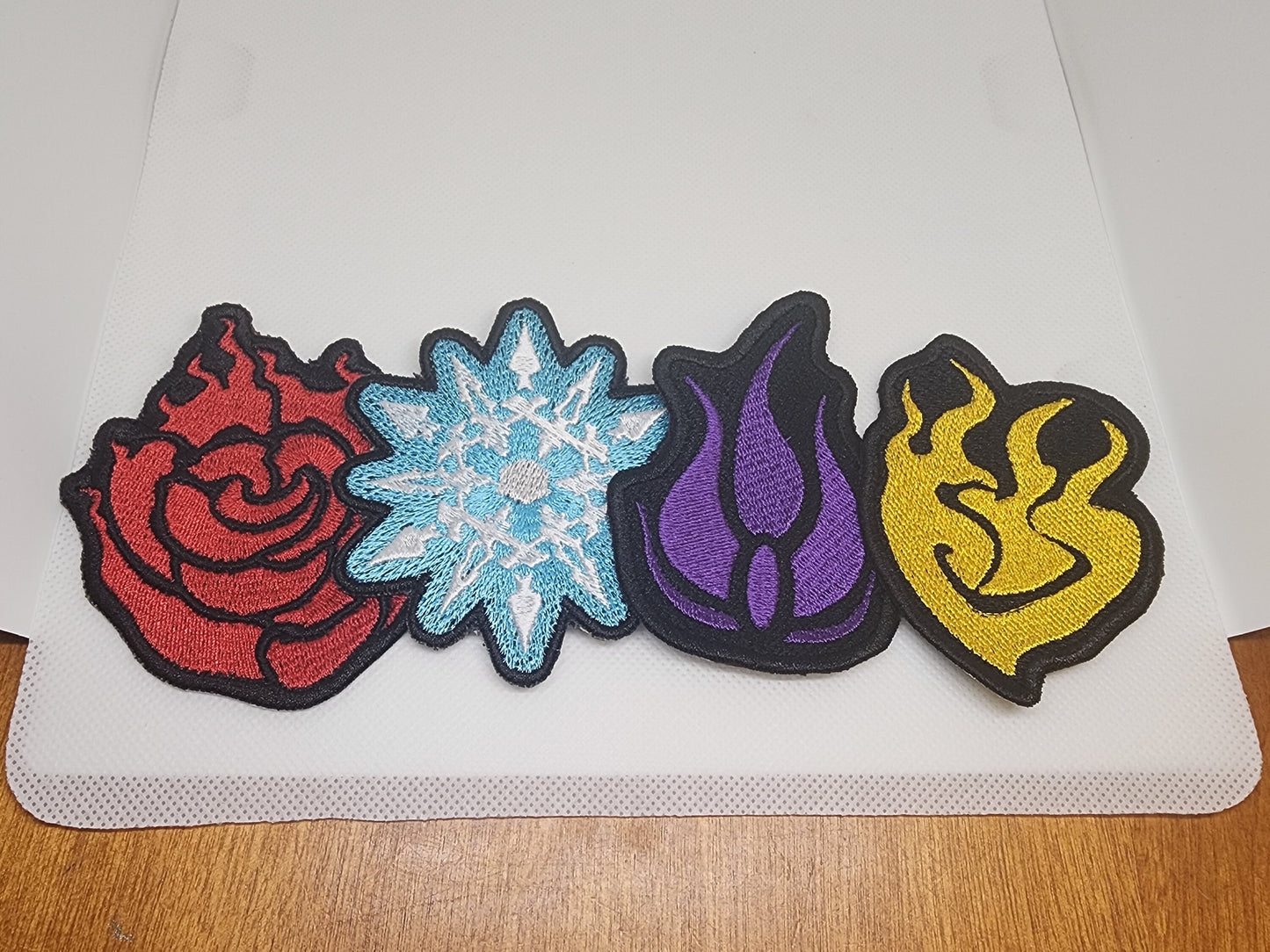 Team RWBY Embroidered Emblem Iron-on Patch SET symbol fabric embroidery patches Free shipping Sweethaven Cottage