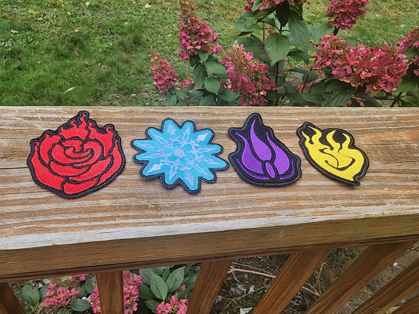 Team RWBY Embroidered Emblem Iron-on Patch SET symbol fabric embroidery patches Free shipping Sweethaven Cottage
