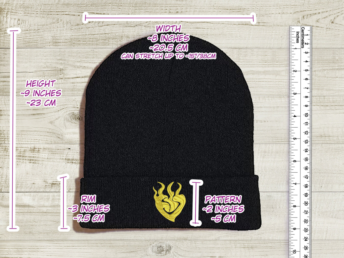Yang Xiao Long Embroidered Beanie hat | Custom cozy winter knitted skull cap with Yang's emblem Sweethaven Cottage