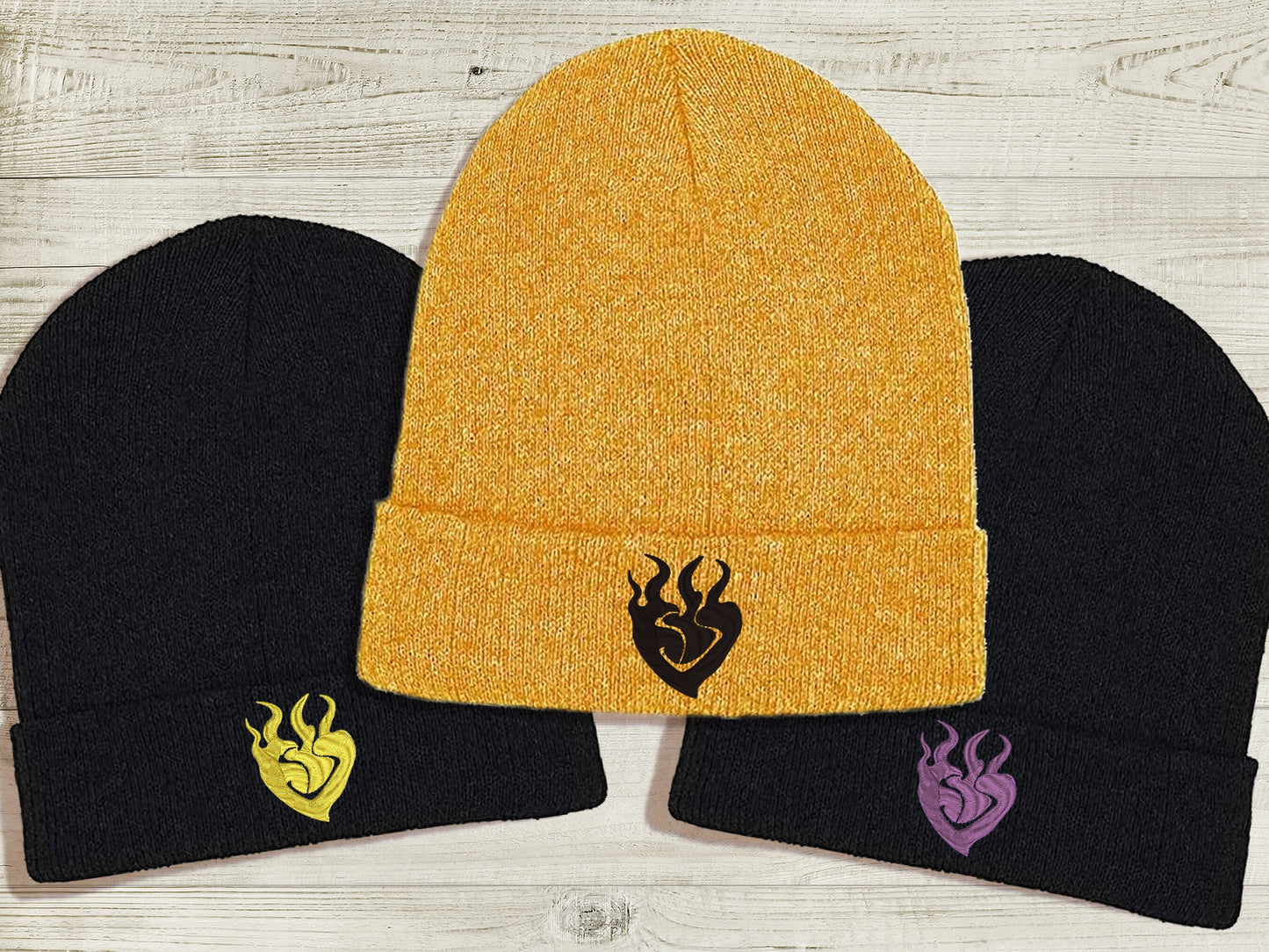 Yang Xiao Long Embroidered Beanie hat | Custom cozy winter knitted skull cap with Yang's emblem Sweethaven Cottage