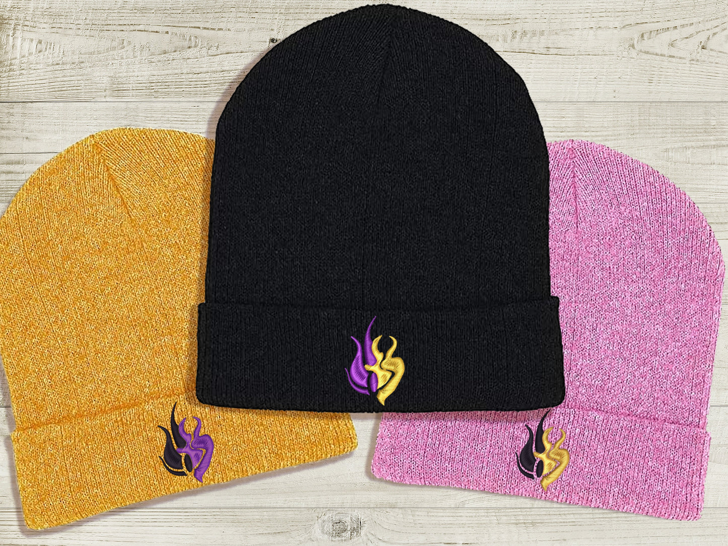 Bumbleby Embroidered Beanie hat | Custom cozy winter knitted skull cap with Yang and Blake's emblem Sweethaven Cottage