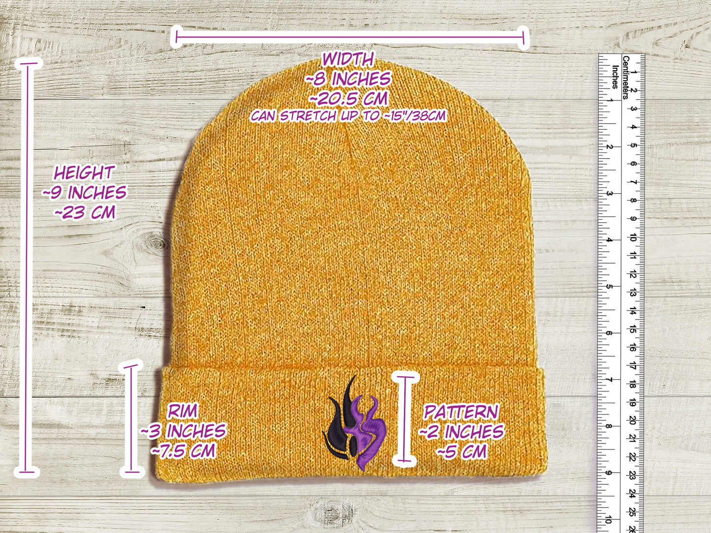Bumbleby Embroidered Beanie hat | Custom cozy winter knitted skull cap with Yang and Blake's emblem Sweethaven Cottage