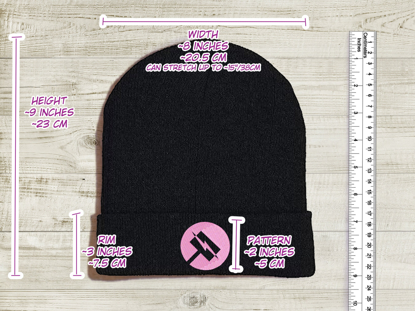 Nora Valkyrie JNPR Embroidered Beanie hat | Custom cozy winter knitted skull cap with Nora's emblem Sweethaven Cottage