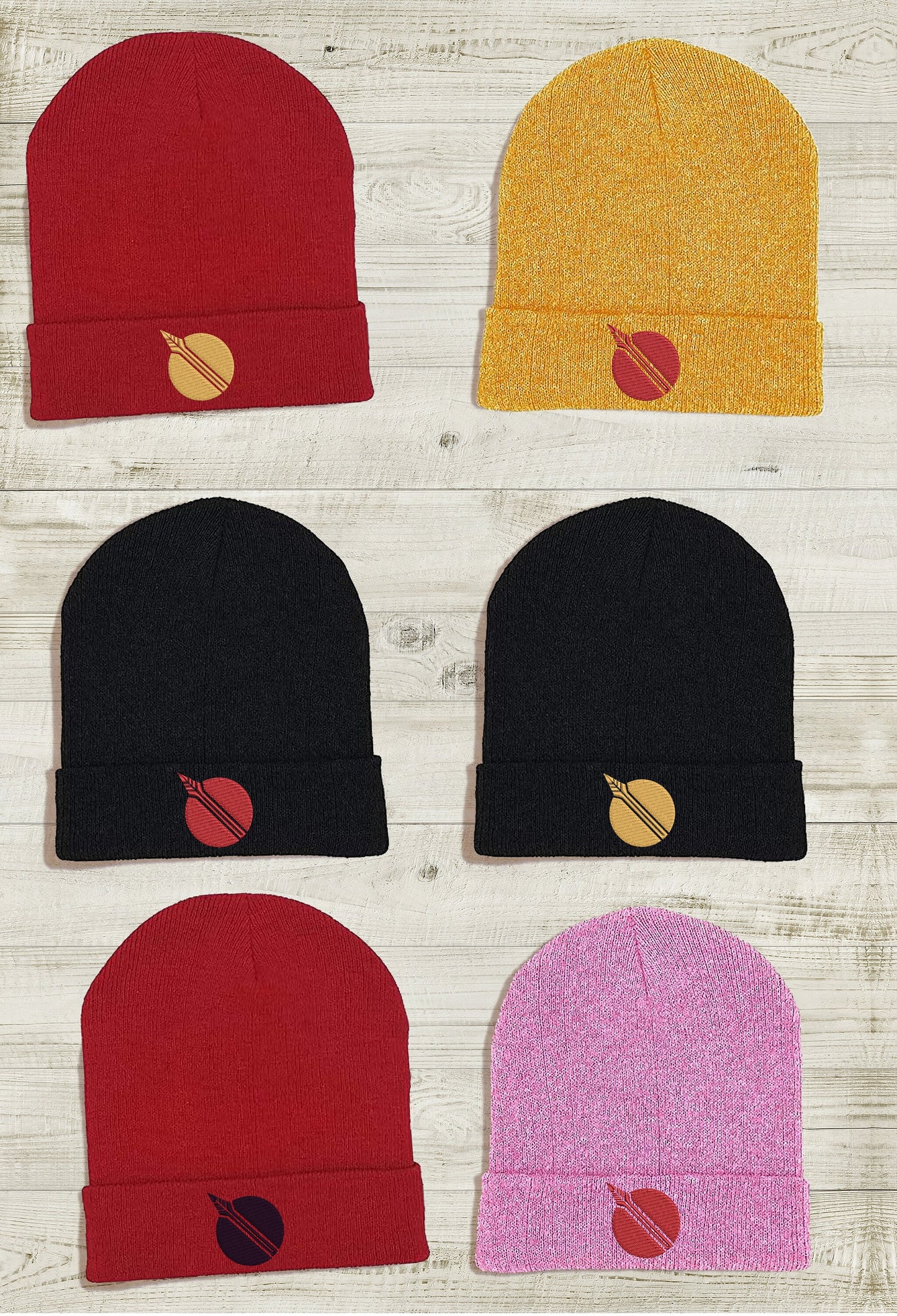 Pyrrha Nikos JNPR Embroidered Beanie hat | Custom cozy winter knitted skull cap with Pyrrha's emblem Sweethaven Cottage