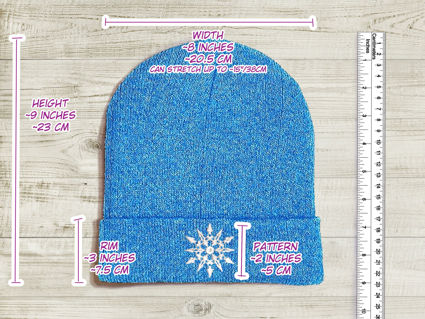 Weiss Schnee Embroidered Beanie hat | Custom cozy winter knitted skull cap with Weiss' emblem Sweethaven Cottage