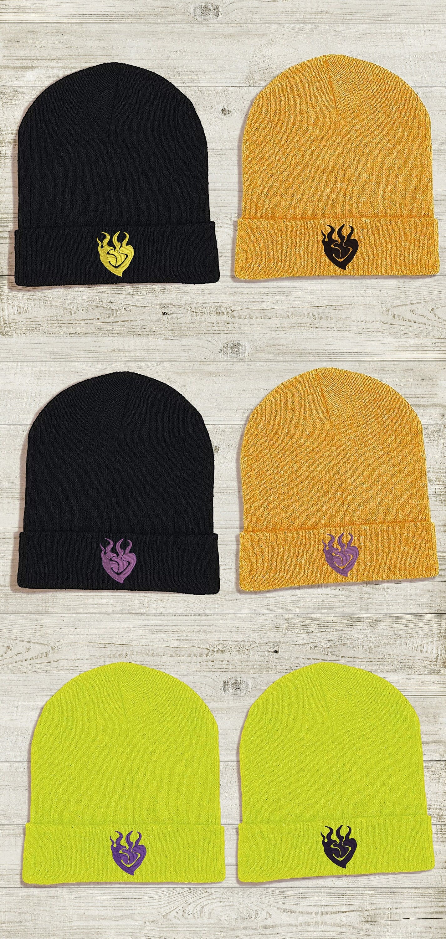 Yang Xiao Long Embroidered Beanie hat | Custom cozy winter knitted skull cap with Yang's emblem Sweethaven Cottage