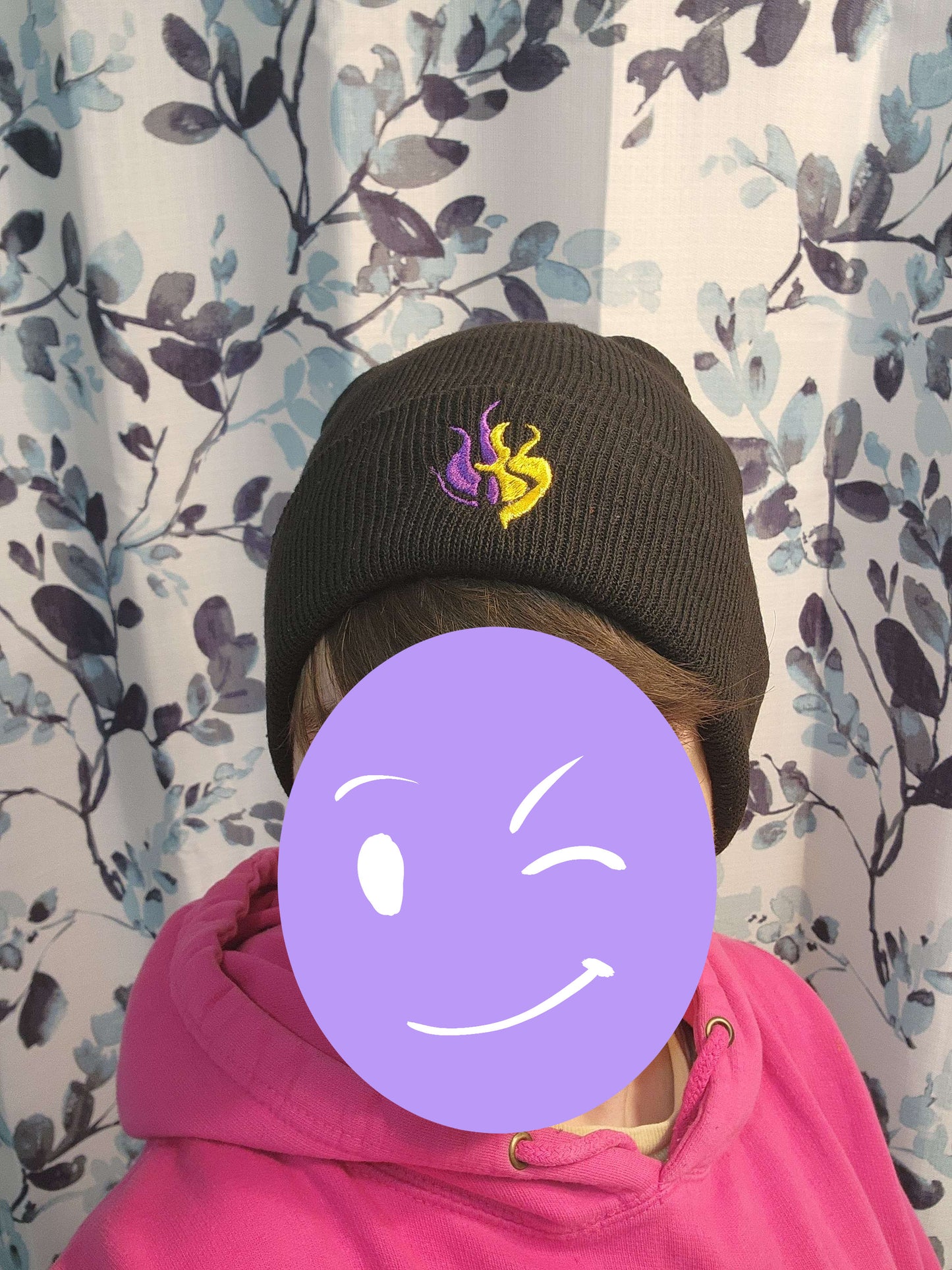 Bumbleby Embroidered Beanie hat | Custom cozy winter knitted skull cap with Yang and Blake's emblem Sweethaven Cottage