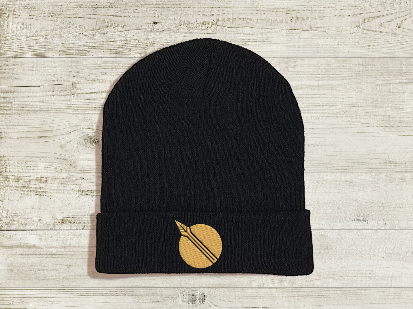 Pyrrha Nikos JNPR Embroidered Beanie hat | Custom cozy winter knitted skull cap with Pyrrha's emblem Sweethaven Cottage