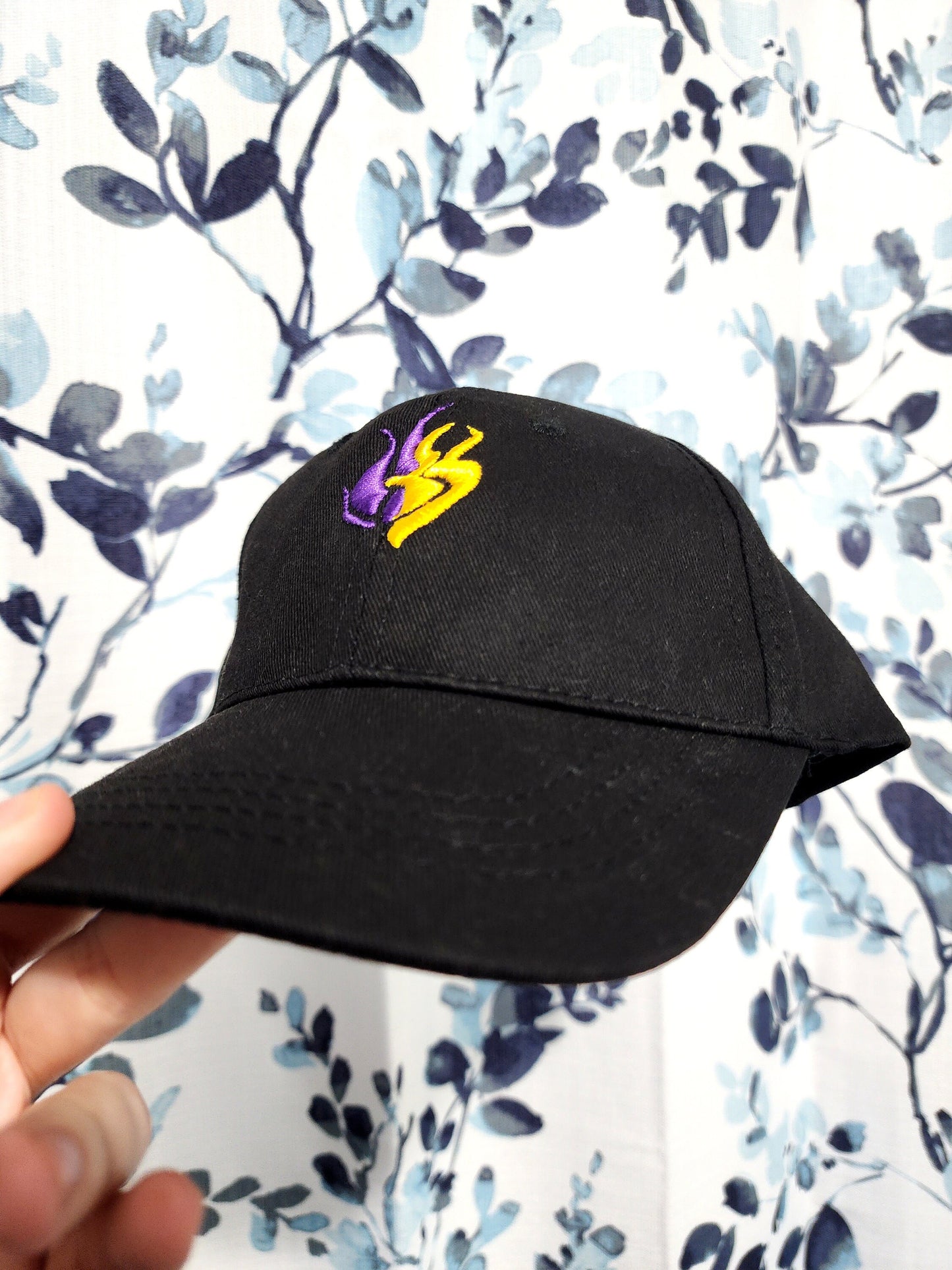 Bumbleby Embroidered Baseball hat | Custom black adjustable size baseball cap with Yang and Blake's emblem Sweethaven Cottage
