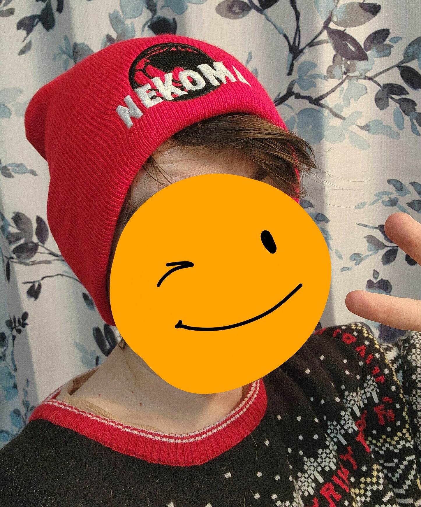Nekoma Embroidered red Beanie hat | Custom cozy winter knitted skull cap Cats Volleyball team VBC Tokyo Sweethaven Cottage