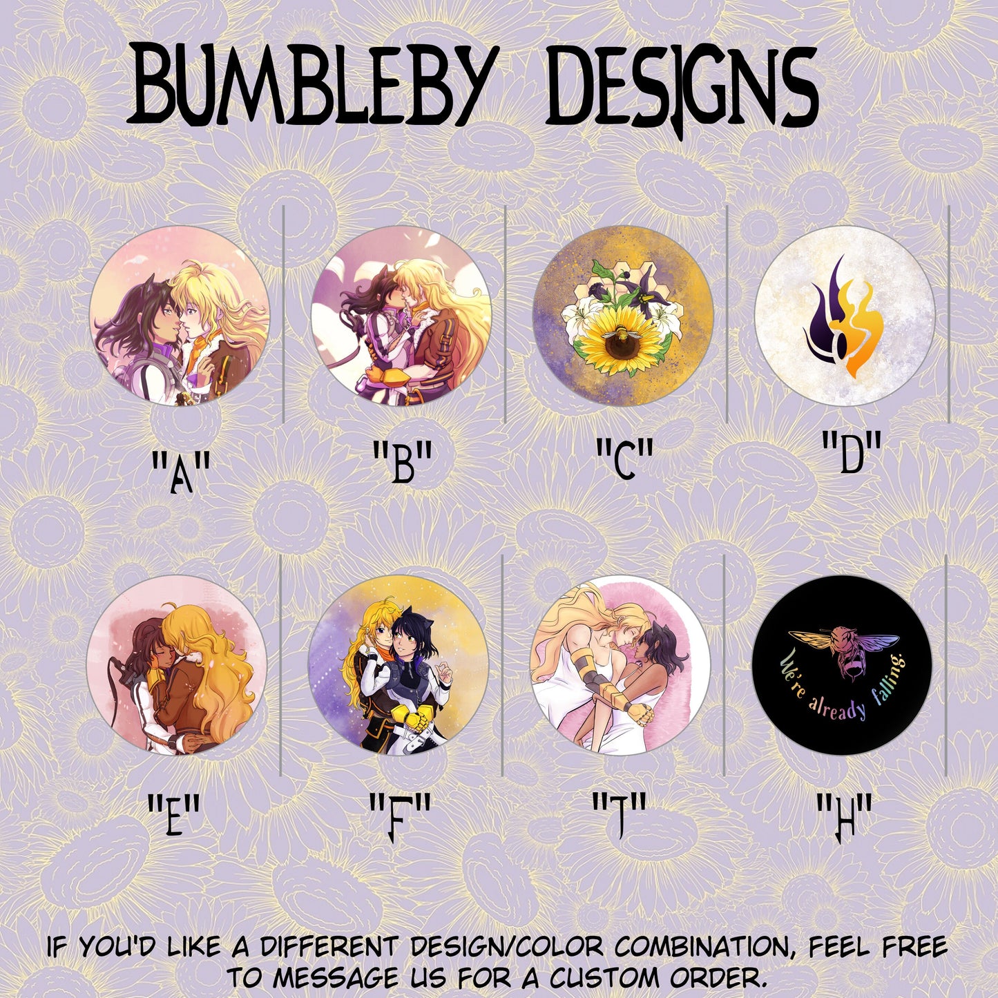 BUMBLEBY Fridge MAGNETS 2.25 inch 58mm Blake and Yang BMBLB Sapphic round rubber magnetic accessory Sweethaven Cottage