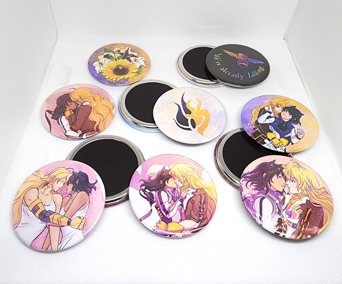 BUMBLEBY Fridge MAGNETS 2.25 inch 58mm Blake and Yang BMBLB Sapphic round rubber magnetic accessory Sweethaven Cottage