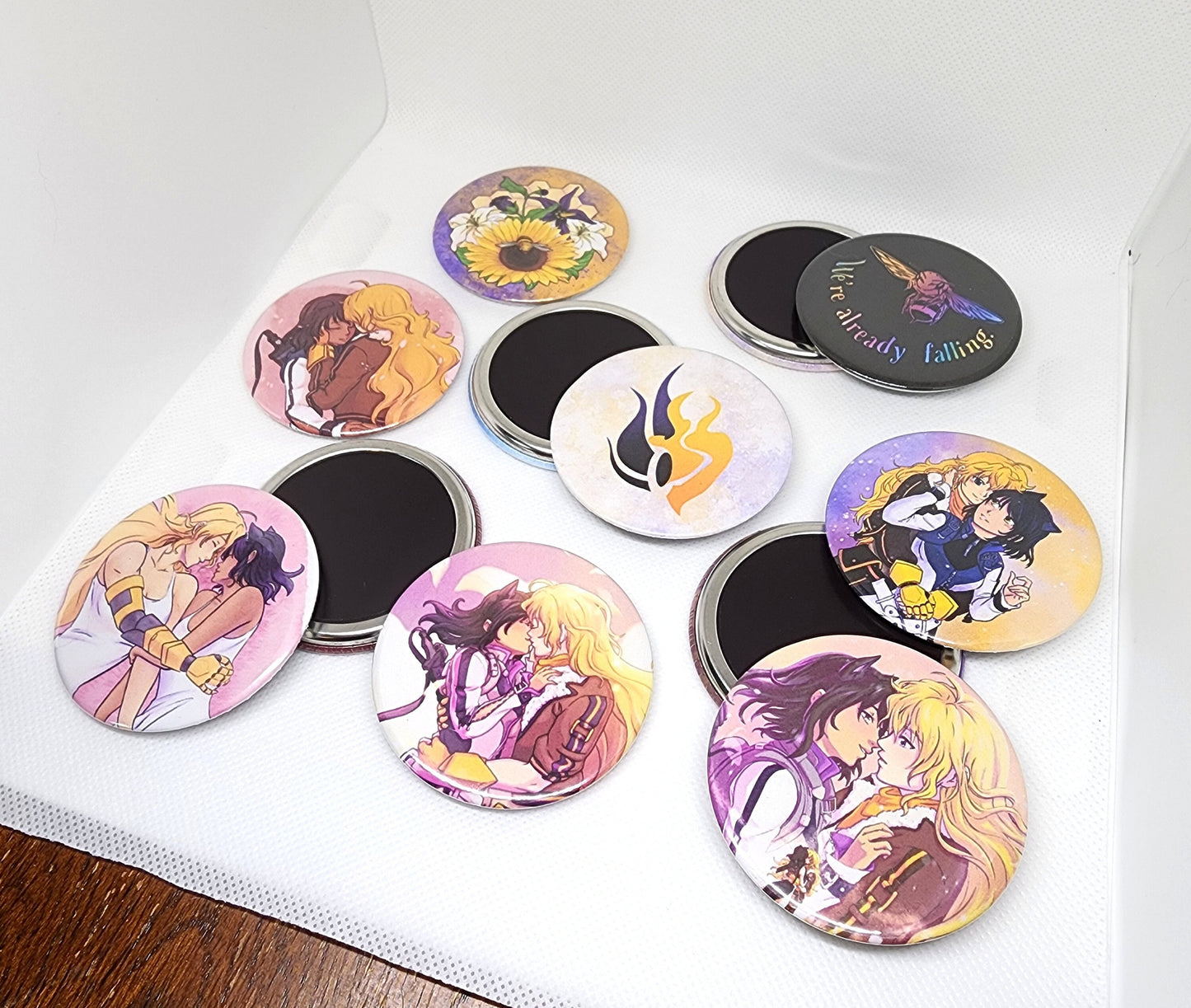 BUMBLEBY Fridge MAGNETS 2.25 inch 58mm Blake and Yang BMBLB Sapphic round rubber magnetic accessory Sweethaven Cottage