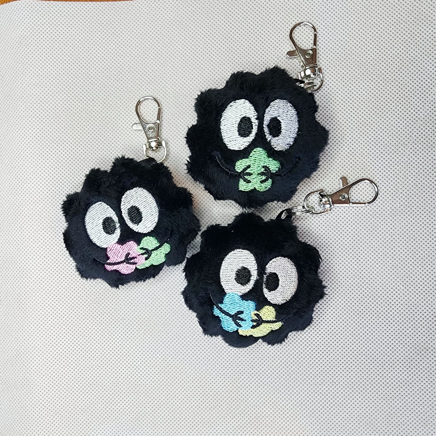 Soot Sprite Susuwatari Plushie Keychain Plush keychain Sweethaven Cottage