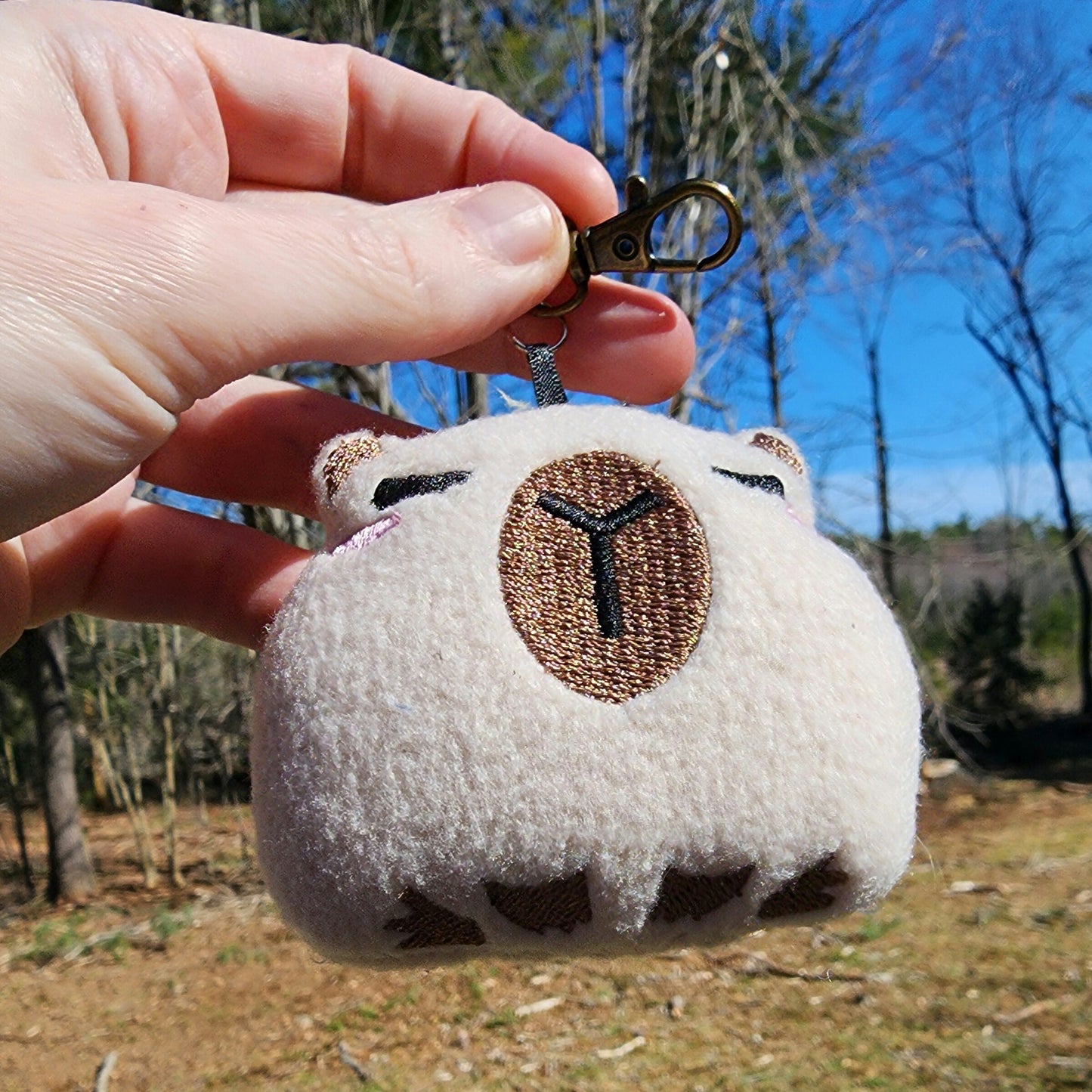 Capybara Plushie Keychain Plush keychain Sweethaven Cottage