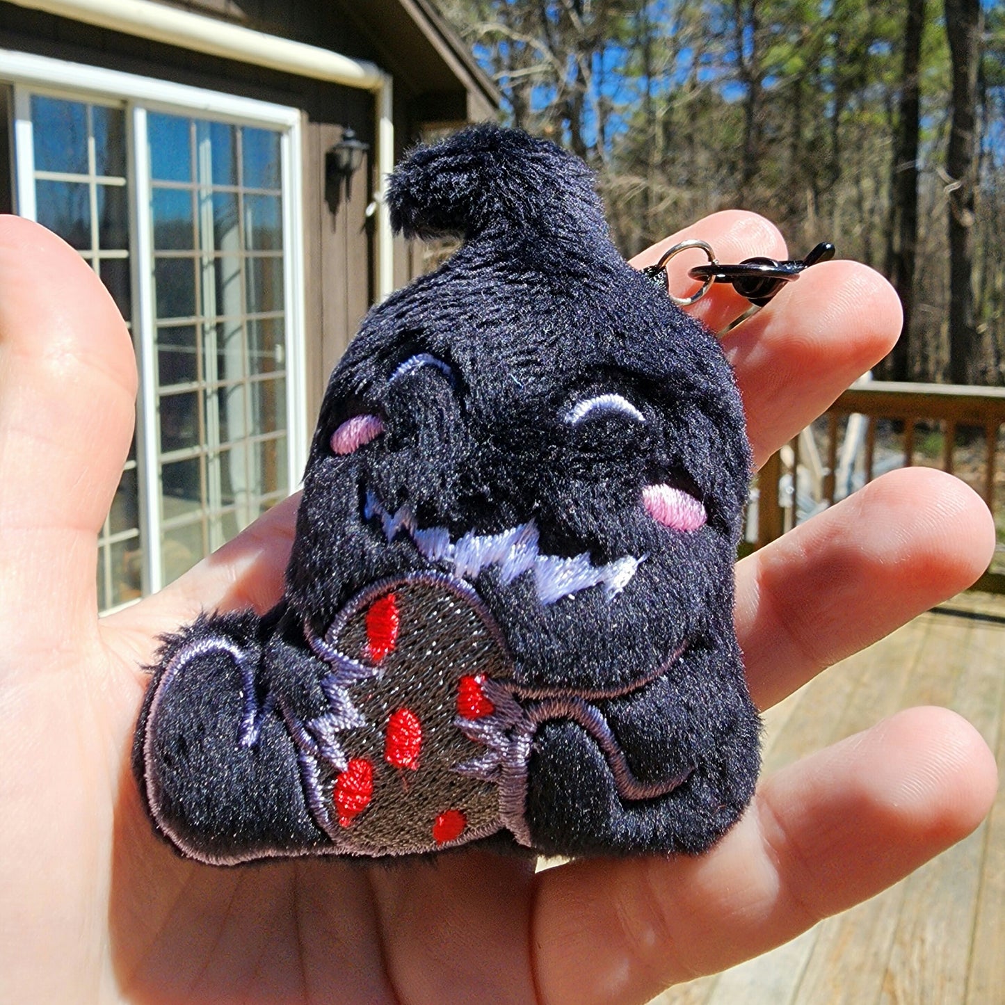 Krobus with Void egg Plushie Keychain Plush keychain Sweethaven Cottage
