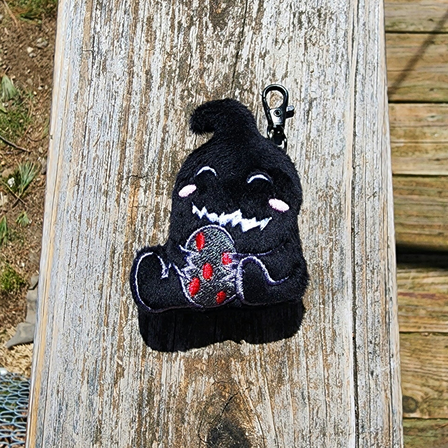 Krobus with Void egg Plushie Keychain Plush keychain Sweethaven Cottage