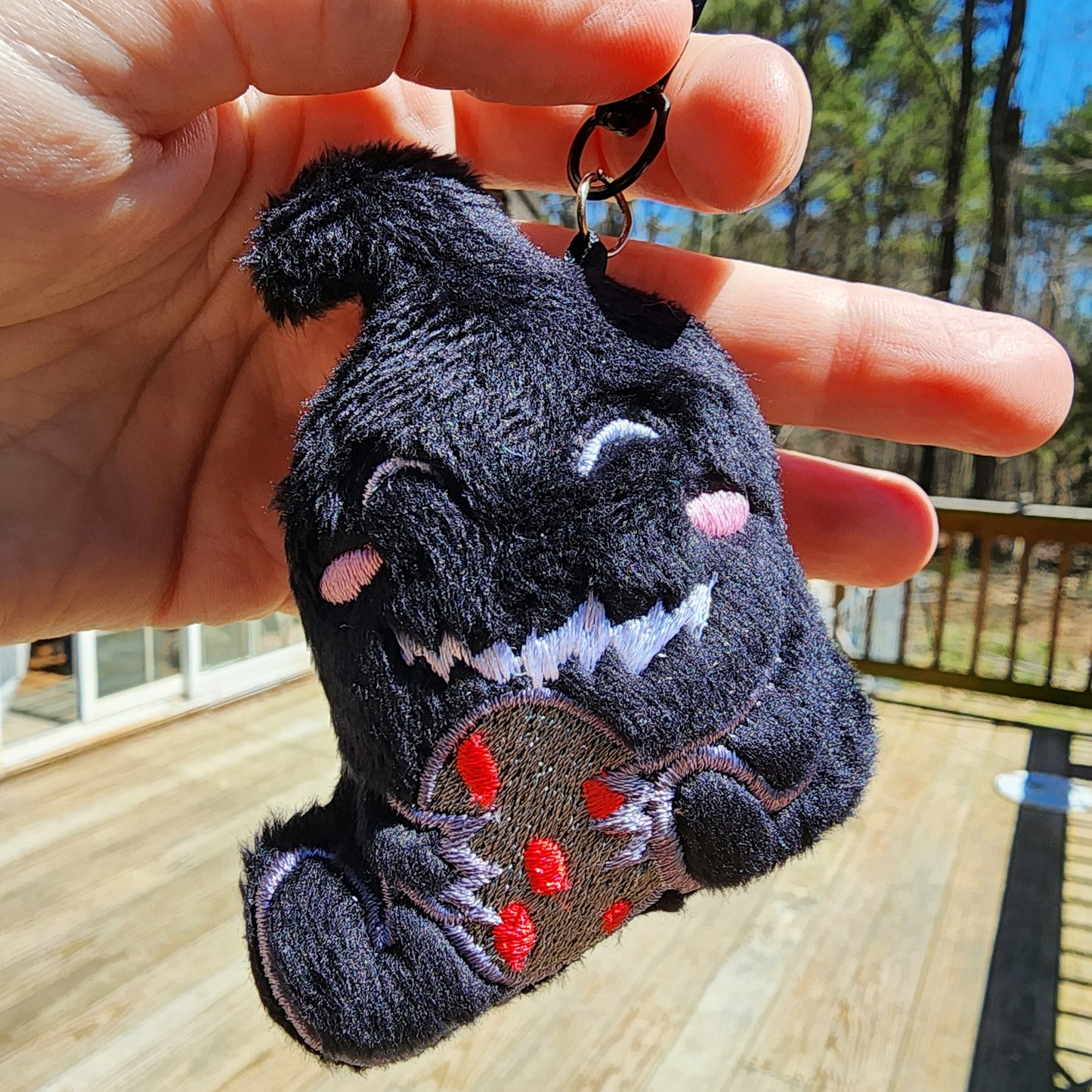 Krobus with Void egg Plushie Keychain Plush keychain Sweethaven Cottage