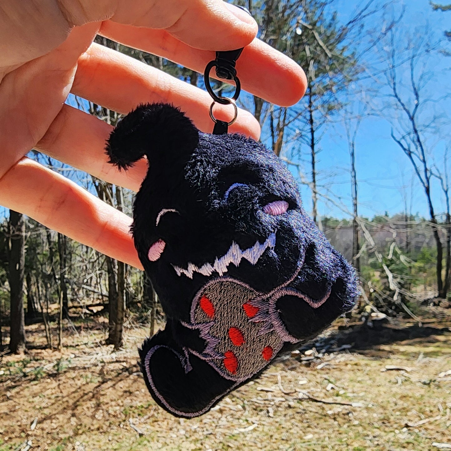 Krobus with Void egg Plushie Keychain Plush keychain Sweethaven Cottage