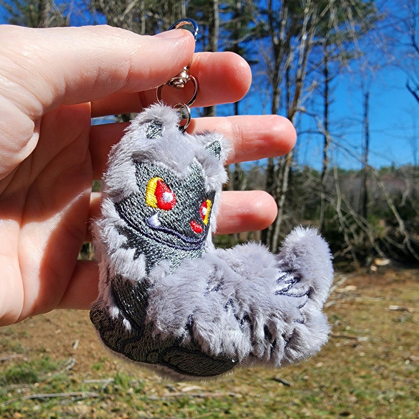 Poochyena Plushie Keychain Plush keychain Sweethaven Cottage