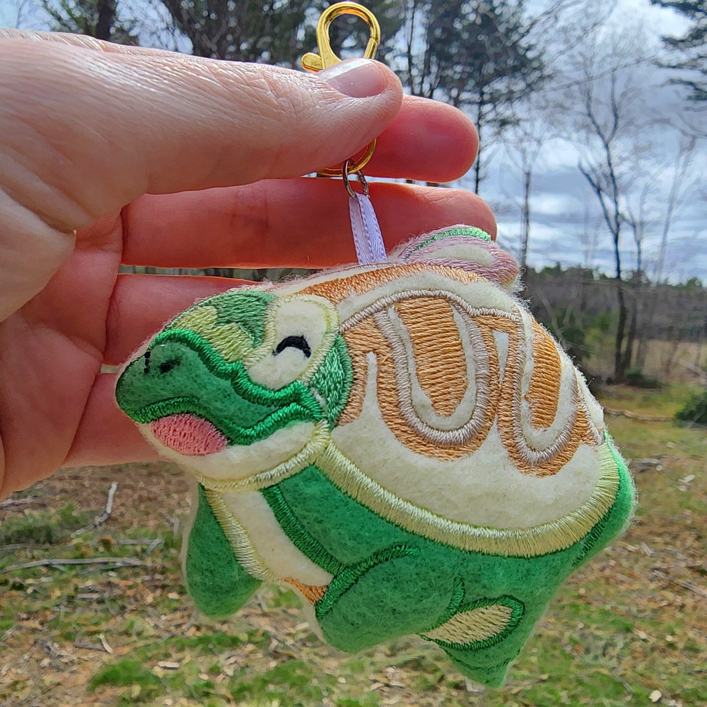 Appletun Pokemon Plushie Keychain Plush keychain Sweethaven Cottage