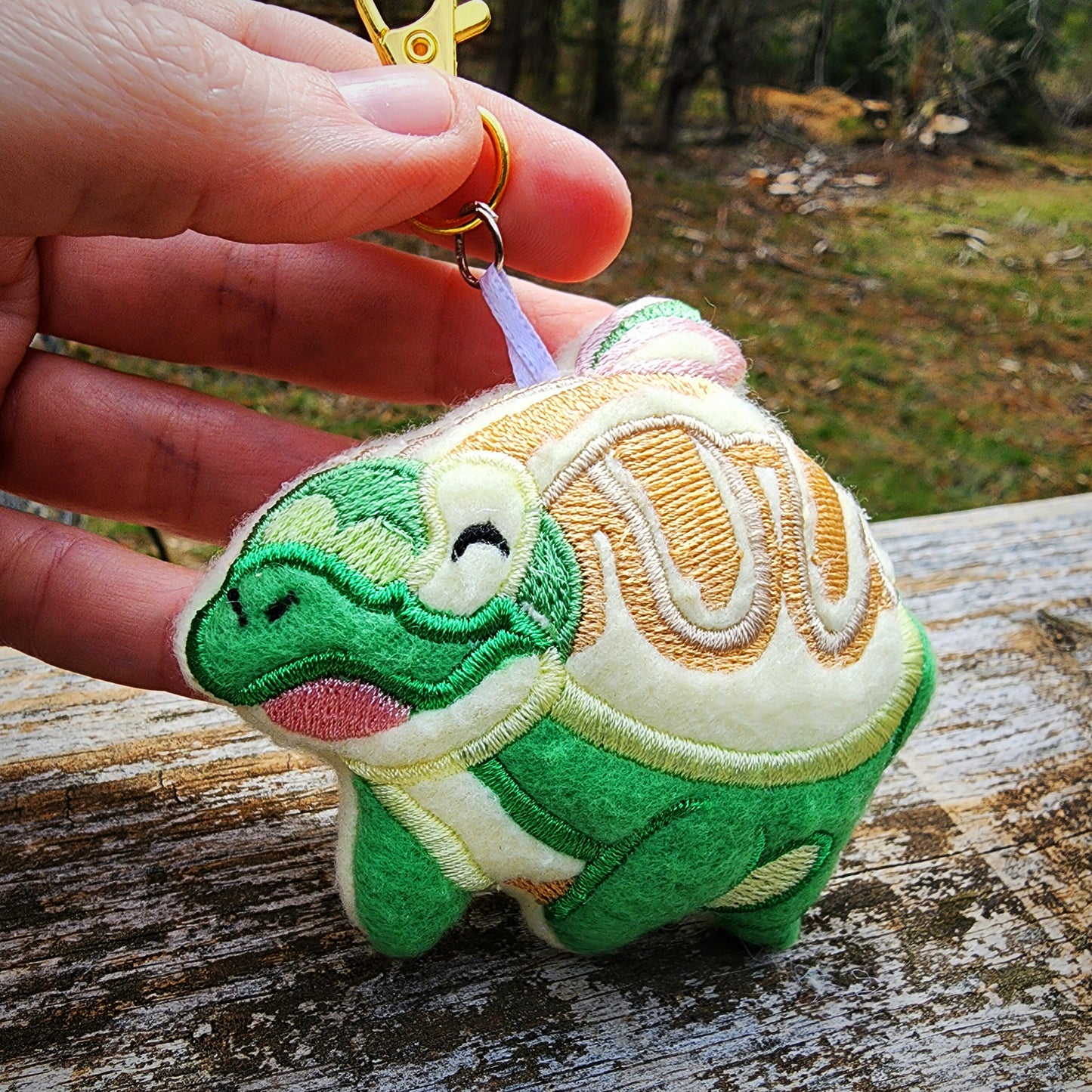 Appletun Pokemon Plushie Keychain Plush keychain Sweethaven Cottage