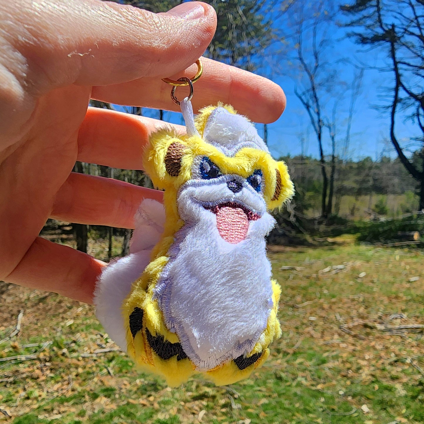 Growlithe Pokemon Plushie Keychain Plush keychain Sweethaven Cottage Shiny