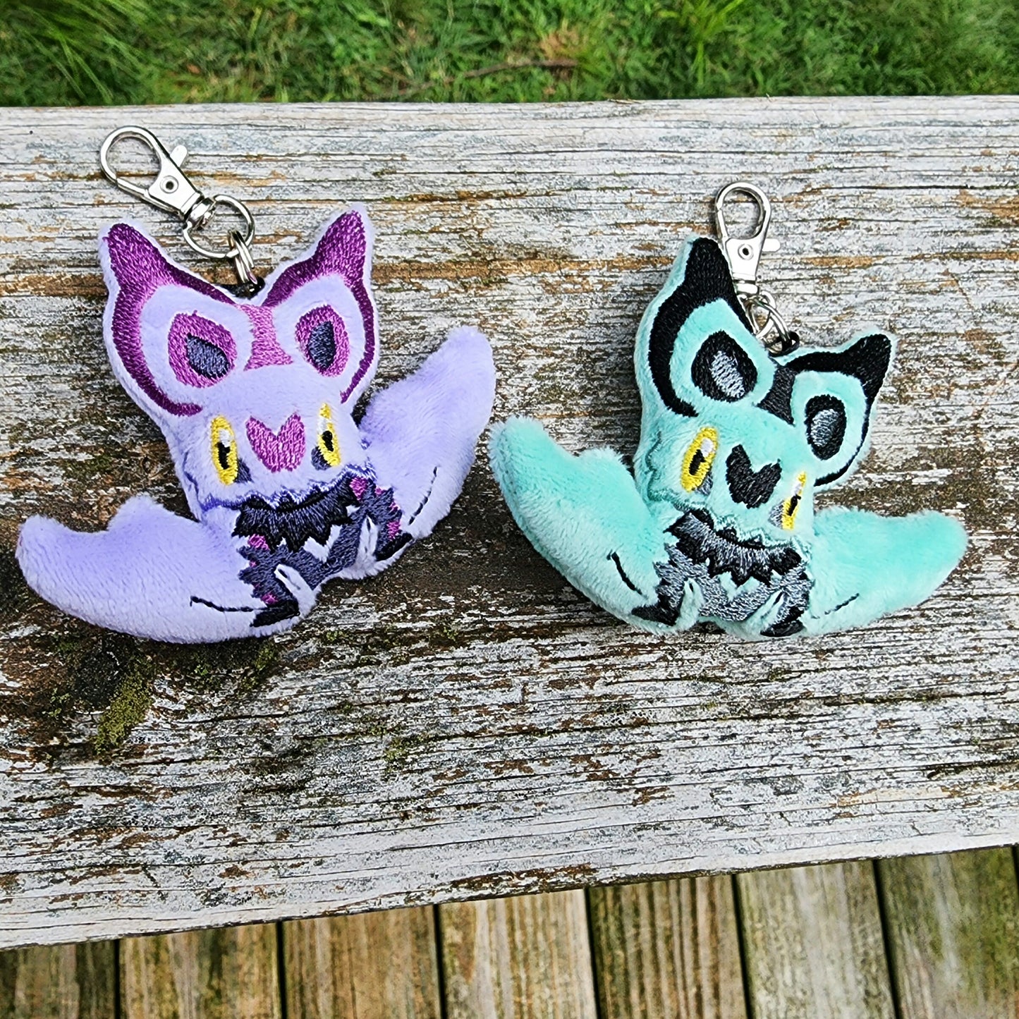 Noibat Pokemon Plushie Keychain Plush keychain Sweethaven Cottage Both versions