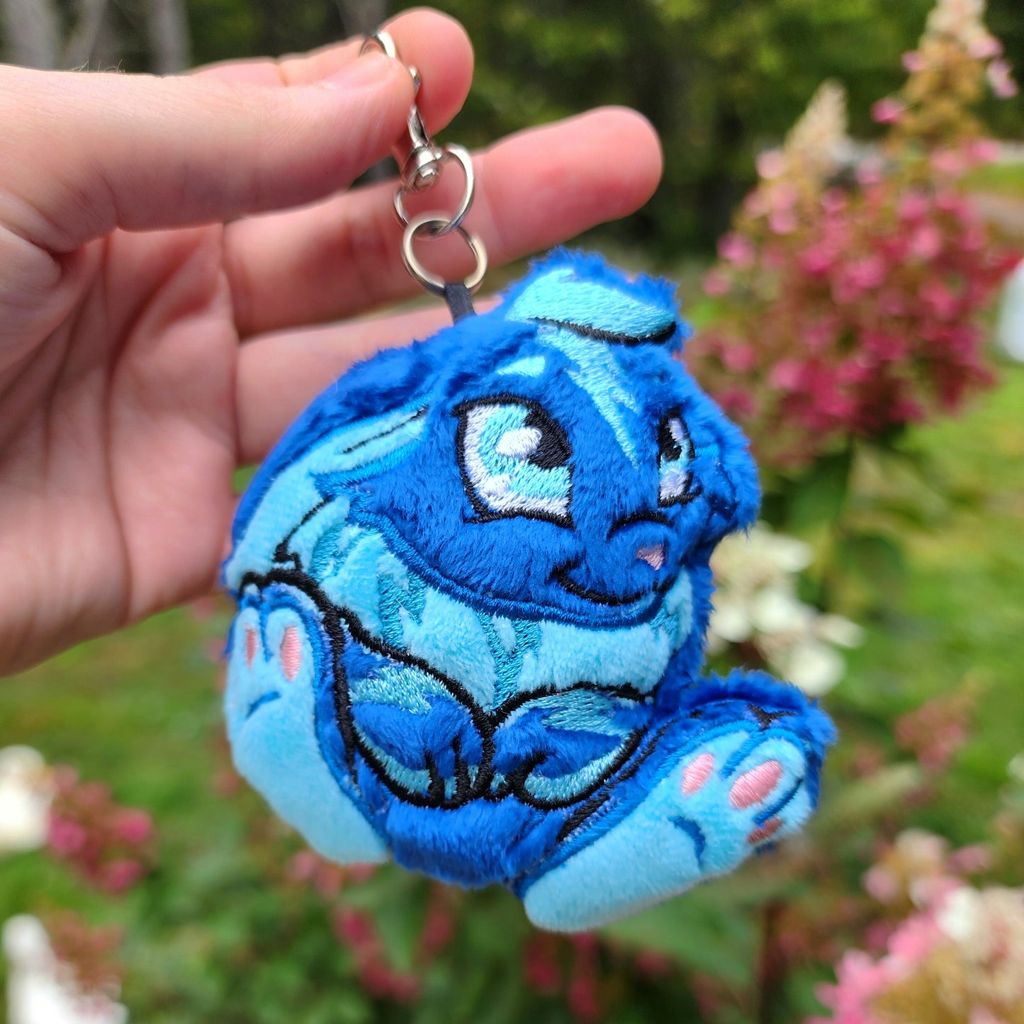 Electric Cybunny Neopets Plushie Keychain Plush keychain Sweethaven Cottage