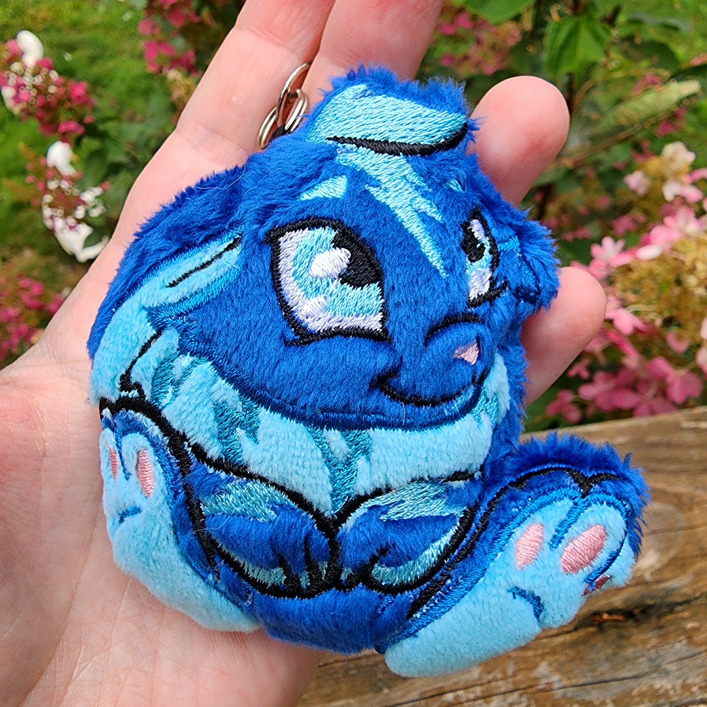 Electric Cybunny Neopets Plushie Keychain Plush keychain Sweethaven Cottage
