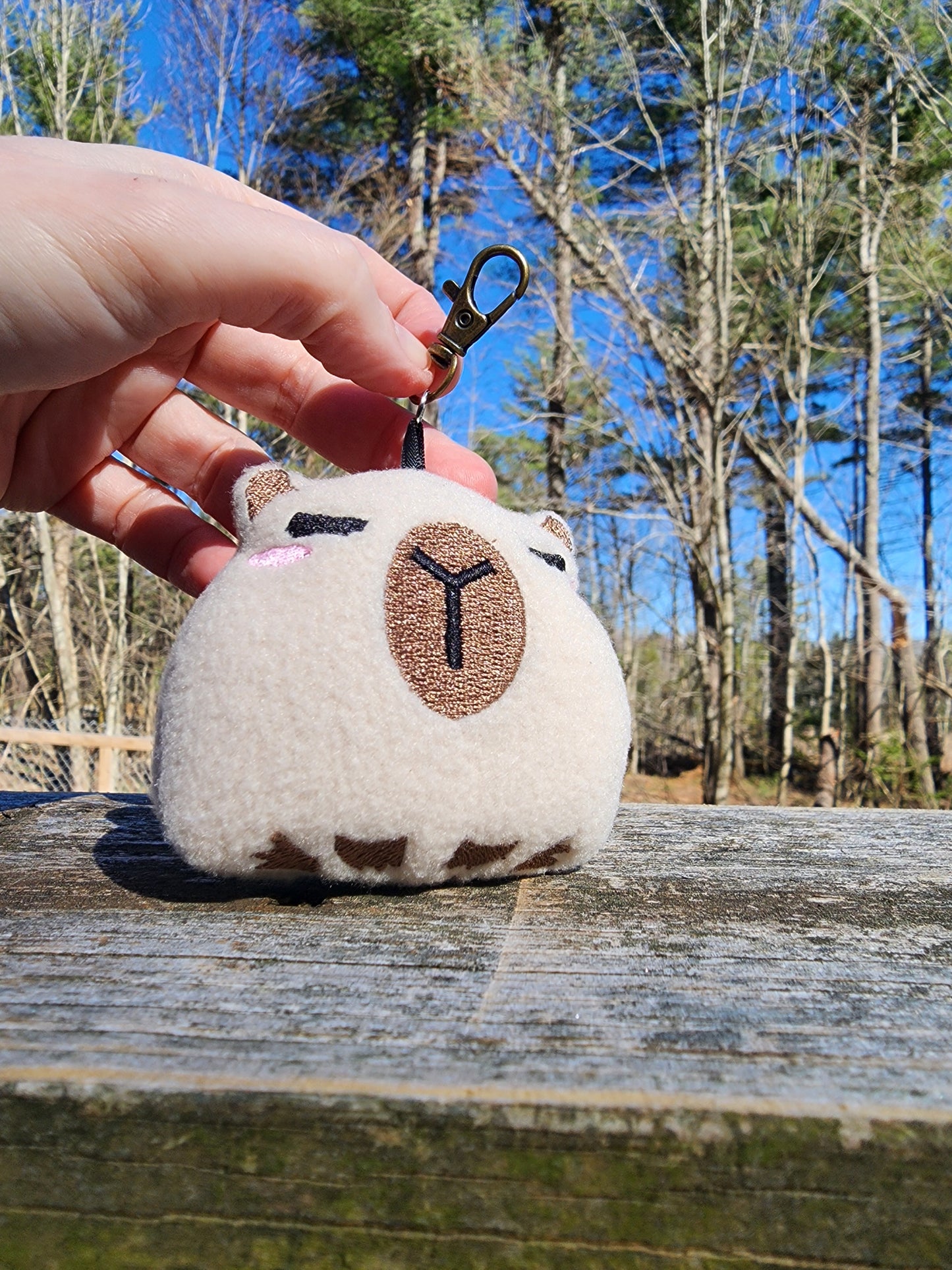 Capybara Plushie Keychain Plush keychain Sweethaven Cottage   