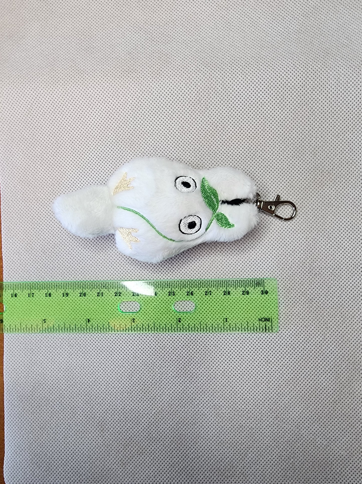 Chibi Totoro White Totoro Plushie Keychain Plush keychain Sweethaven Cottage   