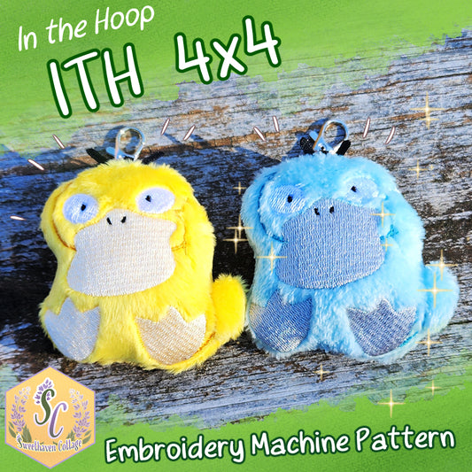 Psyduck ITH Pattern for Embroidery Machines Patterns Sweethaven Cottage   