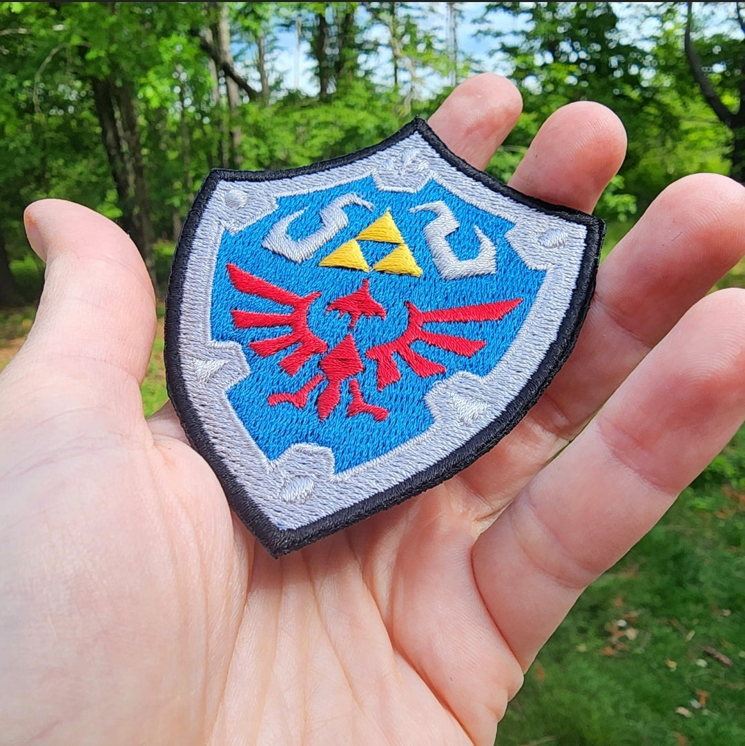 Zelda Hyrule Shield Embroidered Iron-on Patch  Sweethaven Cottage   