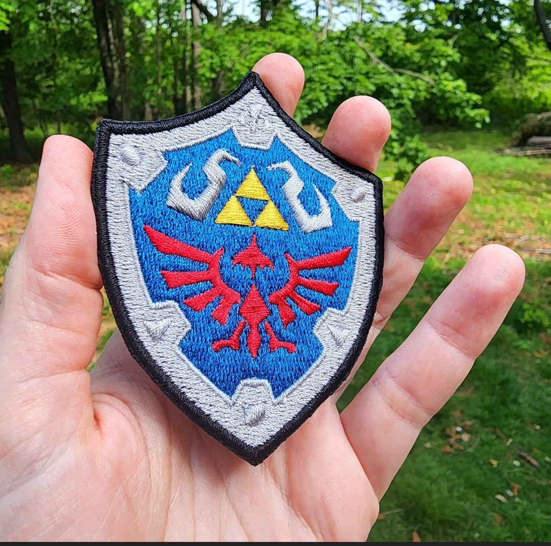 Zelda Hyrule Shield Embroidered Iron-on Patch  Sweethaven Cottage   