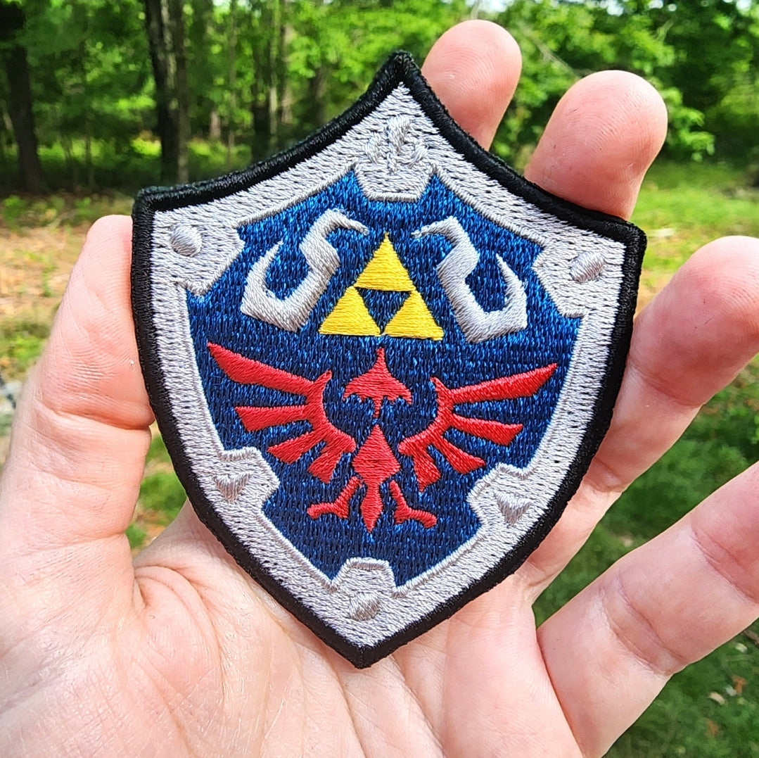 Zelda Hyrule Shield Embroidered Iron-on Patch  Sweethaven Cottage   