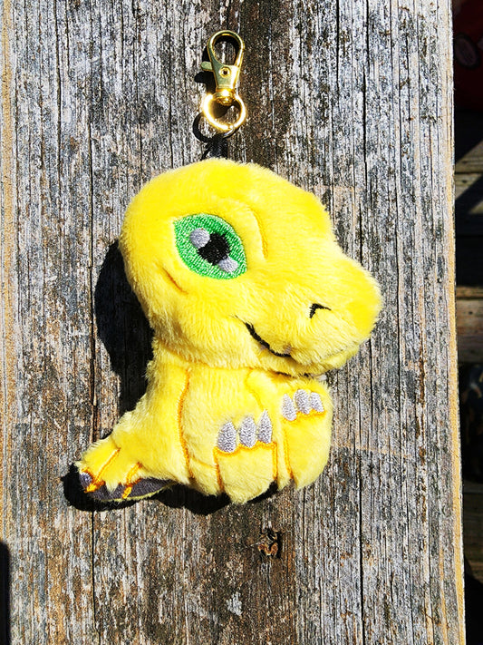 Digimon Agumon Plushie Keychain Plush keychain Sweethaven Cottage   