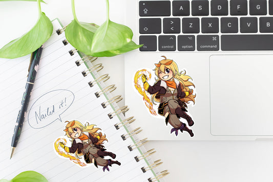 YANG Xiao Long chibi WATERPROOF Vinyl Sticker single Semi-glossy Dishwasher-safe laminated vinyl decal Free shipping  Sweethaven Cottage   