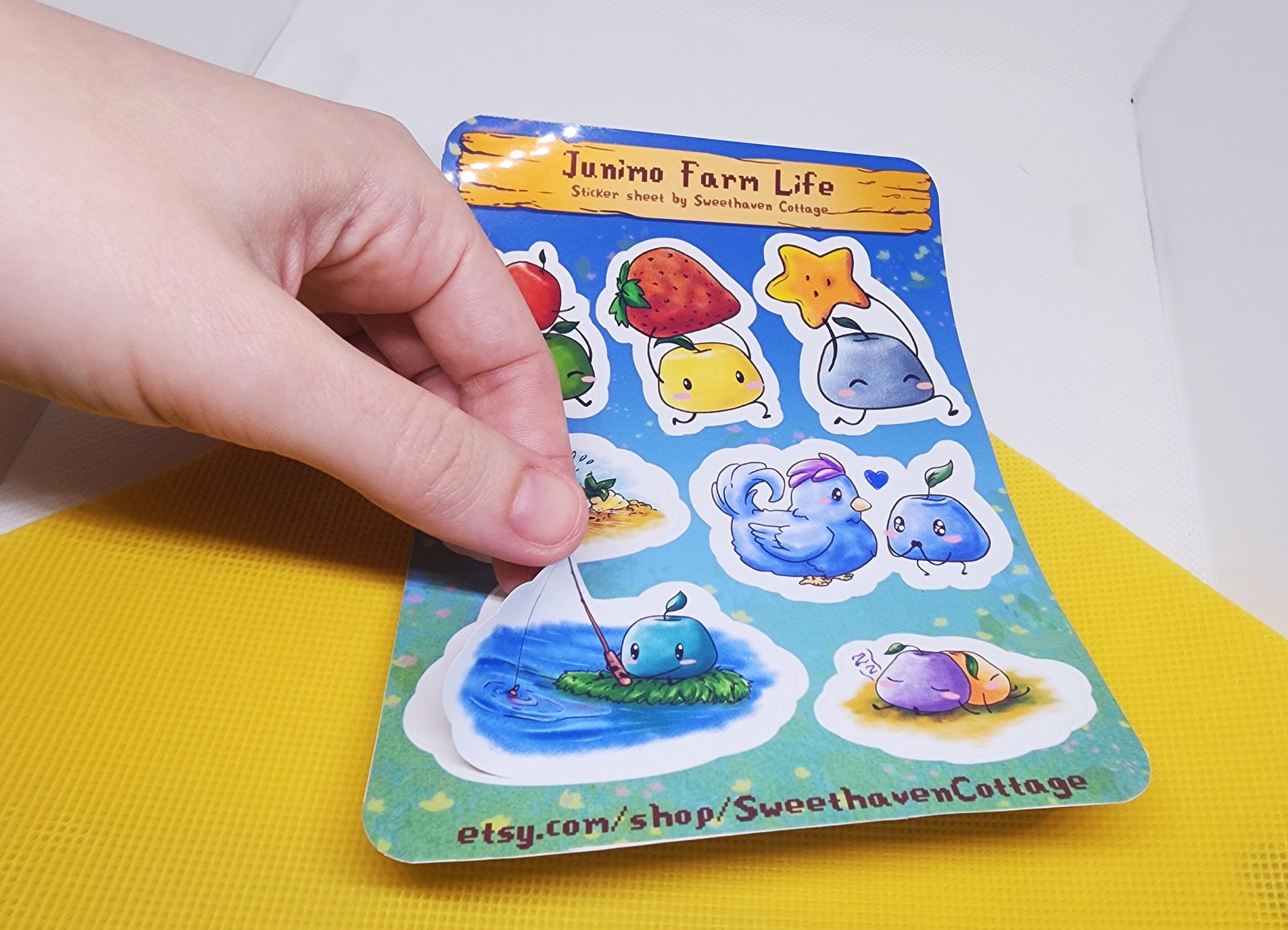 Junimo Sticker sheet Stardew Valley Faming life cute water-resistant glossy vinyl stickers  Sweethaven Cottage   